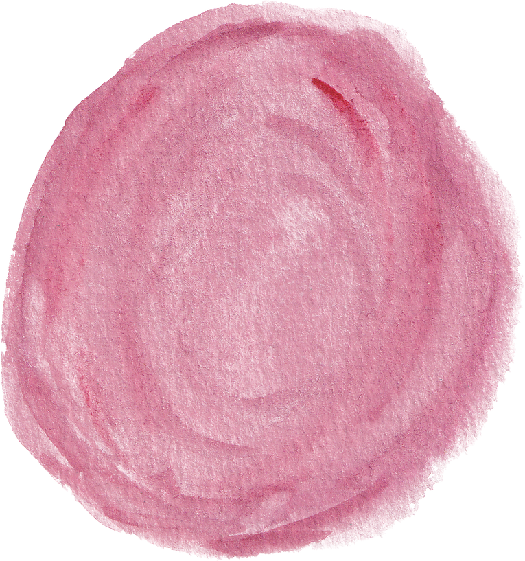 Pink Blob Watercolor Drawing